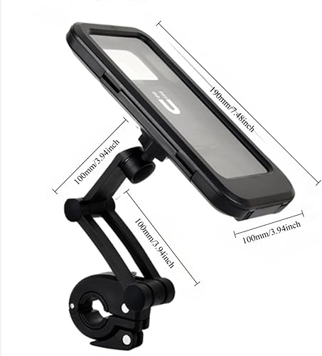 Miniatura 5 de Soporte de teléfono para motocicleta, impermeable, soporte magnético para teléfono de bicicleta, base móvil resistente 360, protección antirrobo