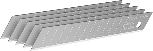 Stanley Safety Snap Off Blades(5) 9Mm 2 11 300, Silver a