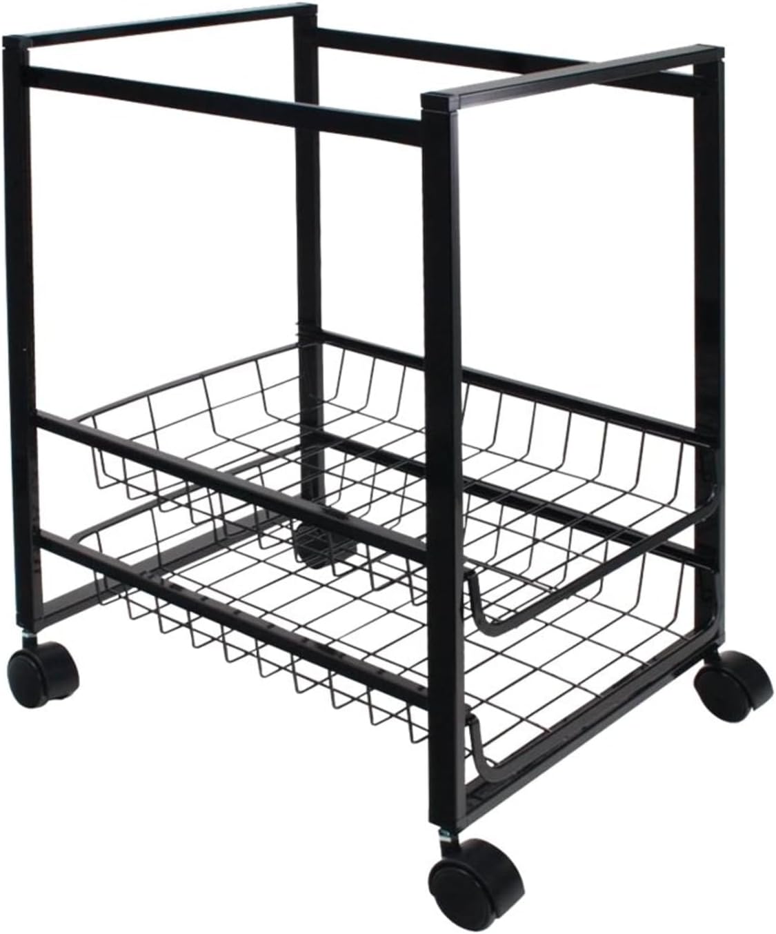 Advantus 34075 Mobile File Cart w/Sliding Baskets, 12 7/8w x 15d x 21 1/8h, Black