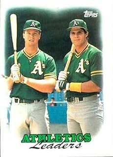 1988 Topps #759 Mark McGwire Jose Canseco TL UER two copyrights