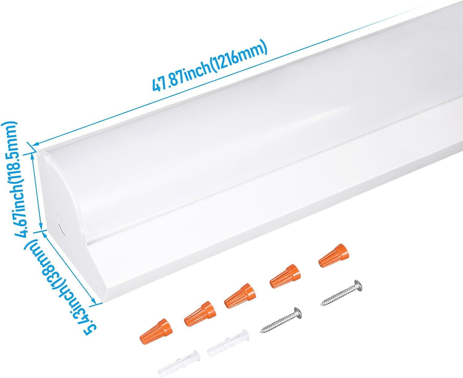 LEONLITE 3CCT 4FT LED Linear Stairwell Strip Light Fixture with Emergency Battery Backup, 90 Minutes, UL1598, 30W/40W/50W Selectable, 120V-277V, 0-10V Dimmable, Commercial LED Shop Light