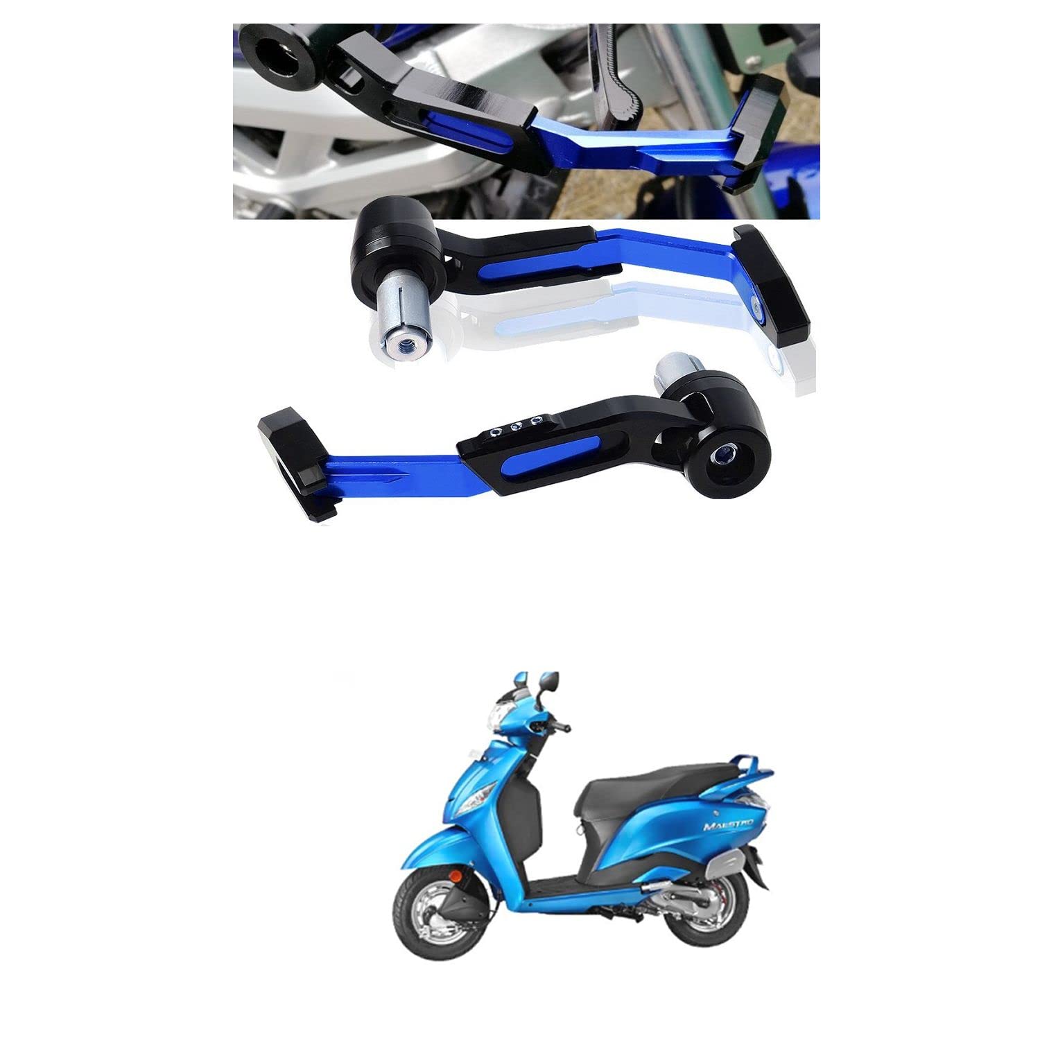 Motorcycle Handlebar Lever Protectors Fit for Motorcycle Lever Guards, UniV-ersal Aluminum Alloy Brake and Clutch Lever Guards Compatible with H-ero Maestro-image-44
