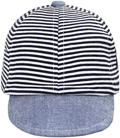 Newborn Baby Boys Girls Baseball Cap Adjustable Stripe Hat Pure Cotton Hat Sun Protection Summer Headwear Sun Hats for Kids 3-12 Months