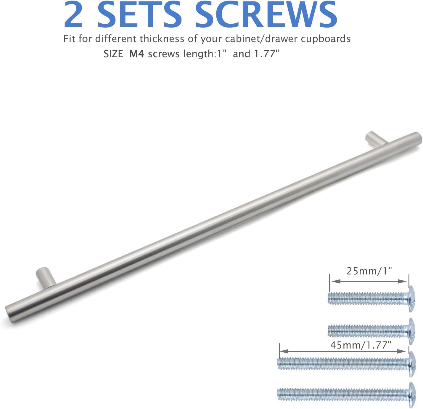 Authеntіс Crаzу Dеаlѕ 50 Pack 12-4/5 inch Hole Center Brushed Nickel Cabinet Pulls, Stainless Steel Cabinet Handles Kitchen Door Handles Door Pulls Brushed Nickel Kitchen Hardware for Cabinets