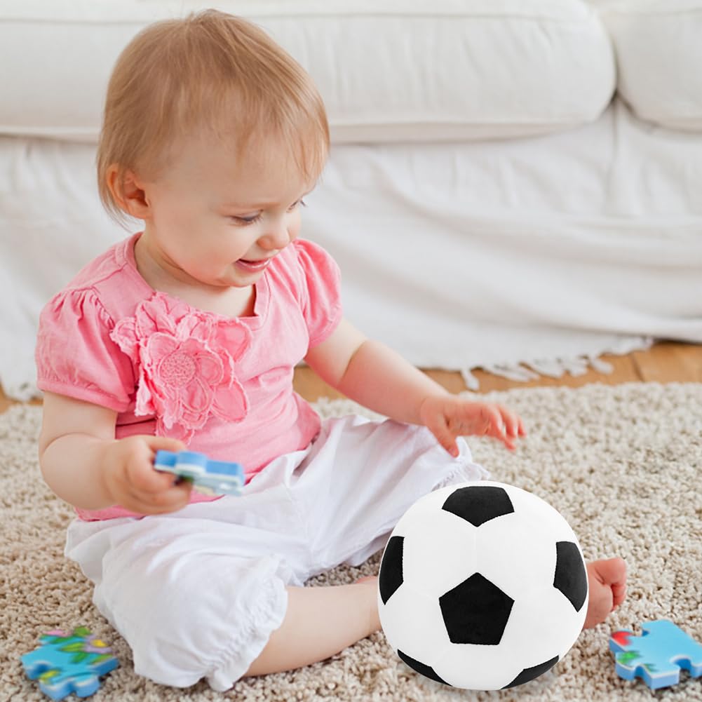 Calcio in Peluche, Palloni da Calcio in Peluche, Peluche Palla Giocattolo Calcio Peluche Sport Giocattoli Calcio Fan Camera Decorazione Regalo (25 Cm)