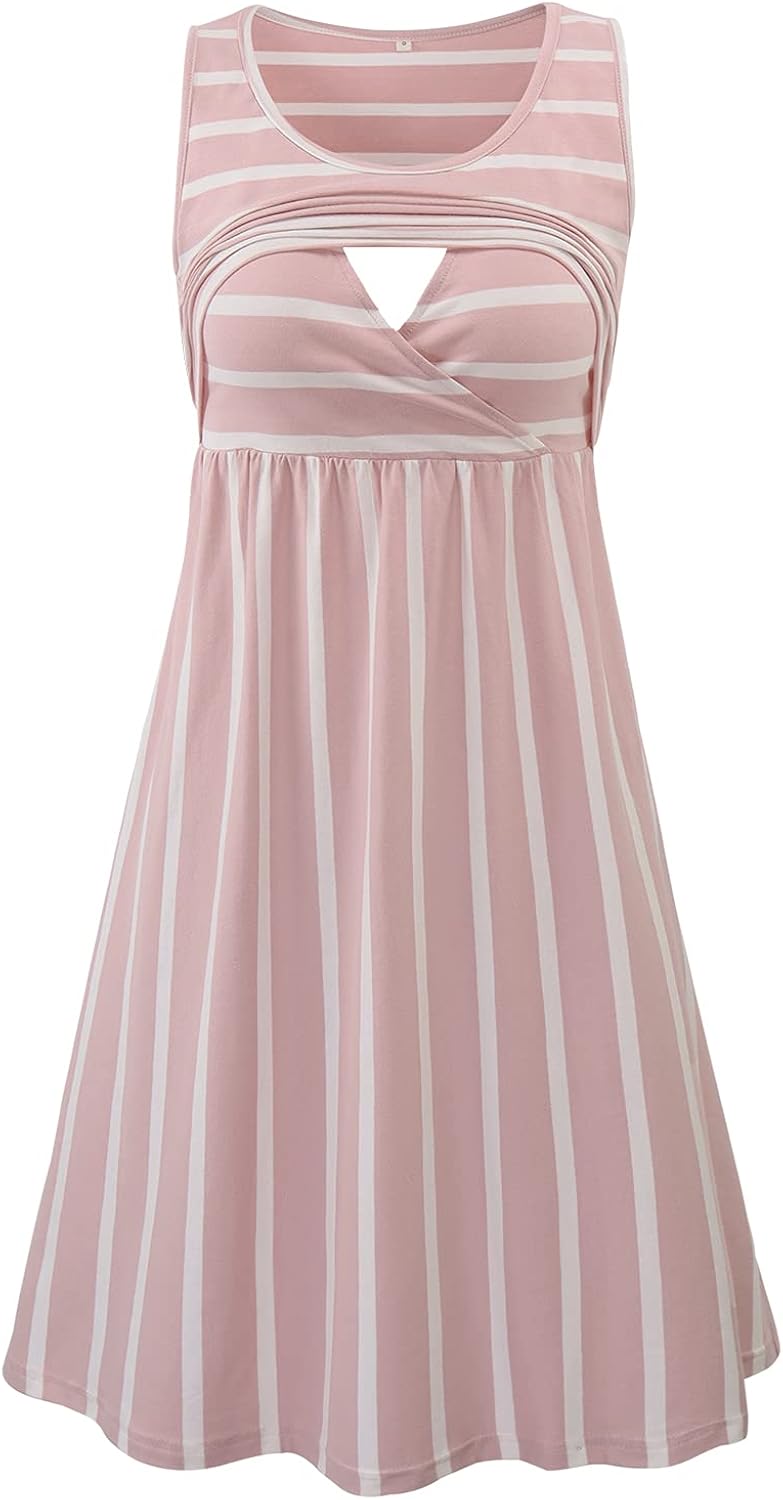 BBHoping Women’s Maternity Dress Short Sleeve Knee Length Casual Summer Pregnancy Dress at  Women’s Clothing store