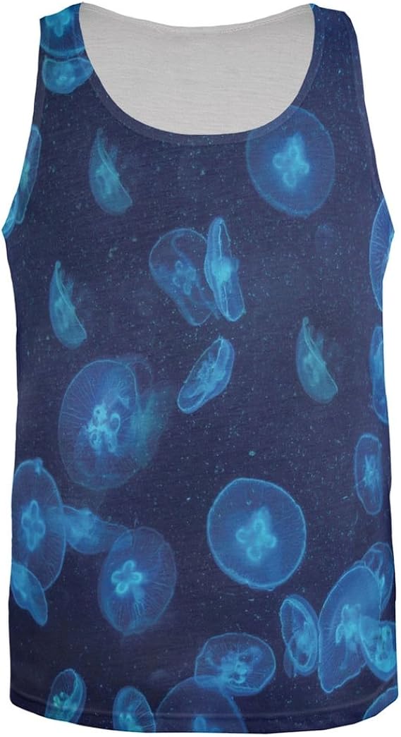 Jellyfish All Over Adult Tank Top at Amazon Men’s Clothing store