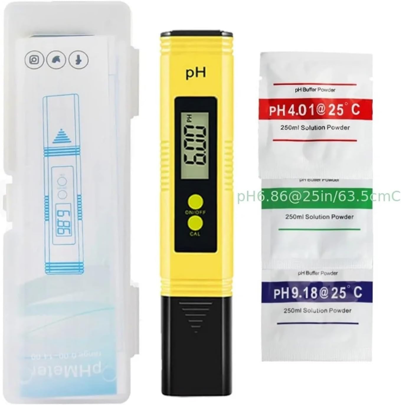 PH Measuring Instrument 0.01 high Precision for Water Quality Tester Measuring Range 0-14suitable for Aquarium and Swimming Pool(Blue)