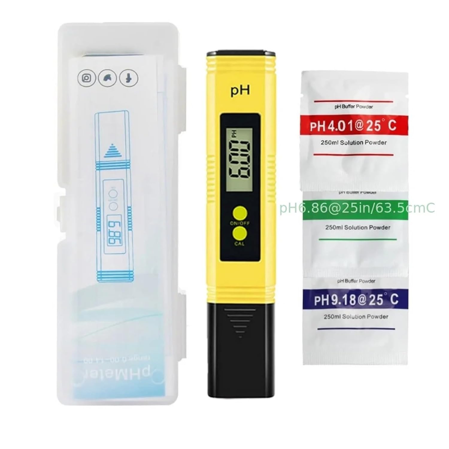 Water Detector, PH Measuring Instrument 0.01 high Precision for Water Quality Tester Range 0-14suitable for Aquarium and Swimming Pool,for Drinking Water(Blue)