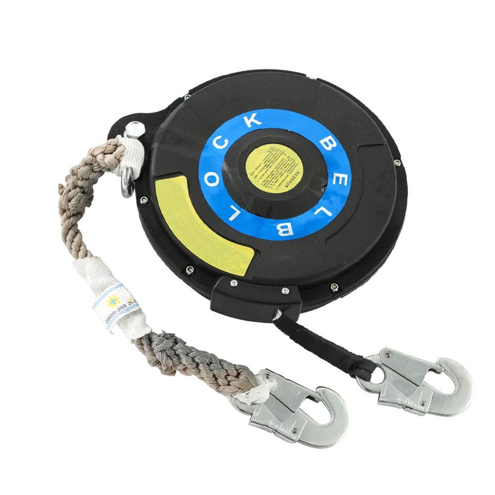 LXYYSG Fall Protection Lanyard, Self Retracting Lifeline, Tool Safety Lanyards for Roofing Workers, Webbing Type Personal Fall Arrester with Hooks, Load: 150kg5m