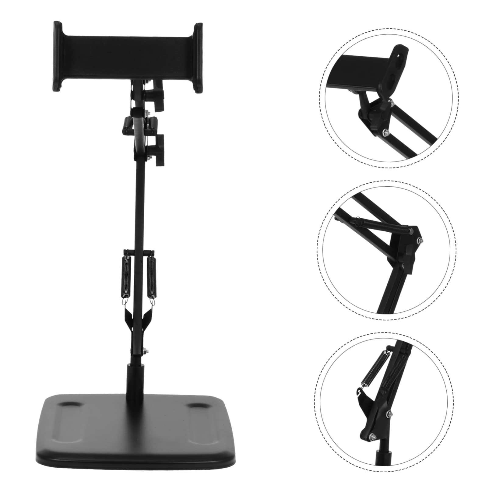 Supporto Per Cellulare e Tablet Treppiede Da Tavolo Per Videochiamate e Streaming Design e Compatibile Con Smartphone e Tablet Nero