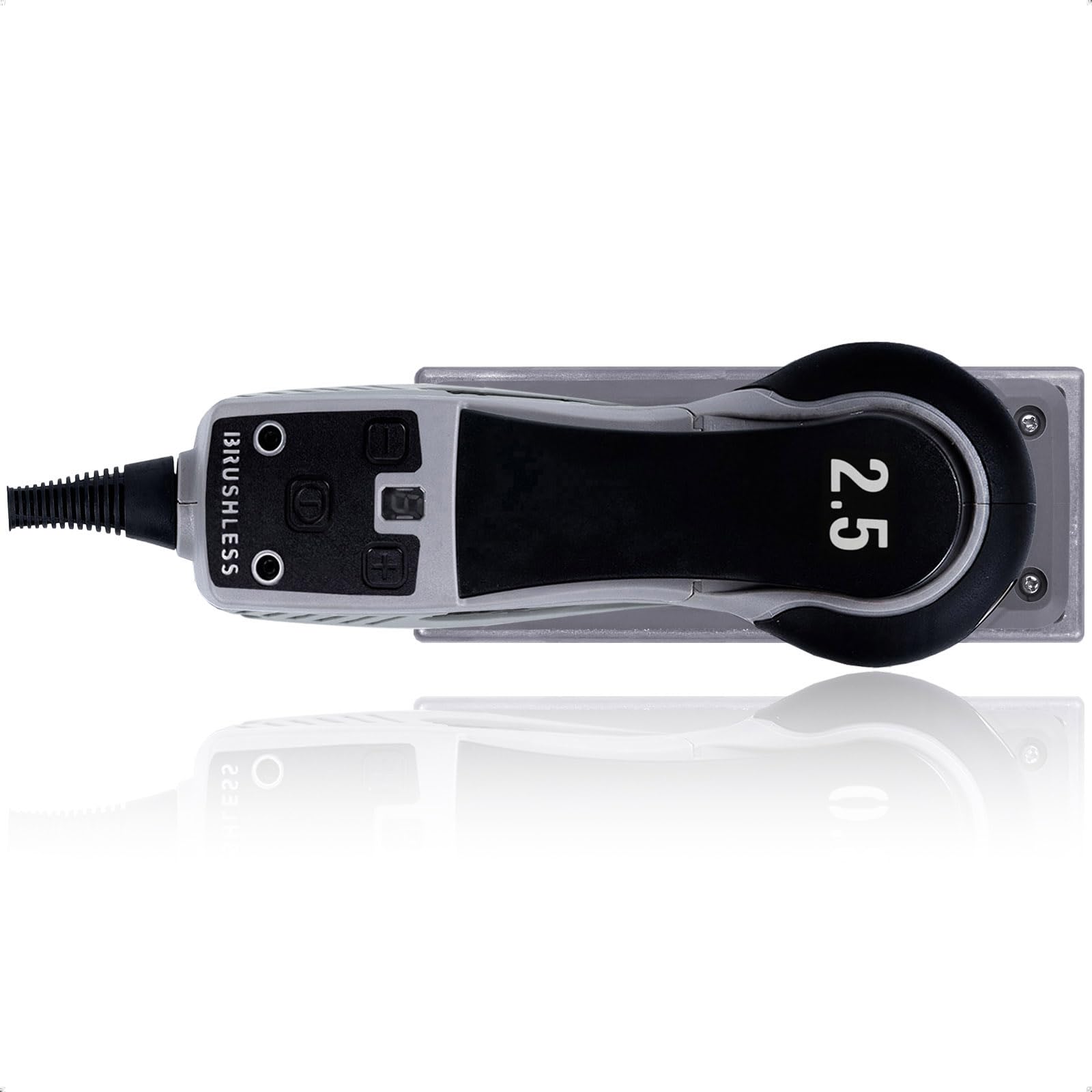 Werku WK401770, Lijadora Rectangular Rotorbital, Calidad Profesional, Motor Brushless, Potencia 350 W, Plato Base 70 x 195 mm, Órbita 2.5 mm, Incluye Hoja Lijado y Manguera Aspiración