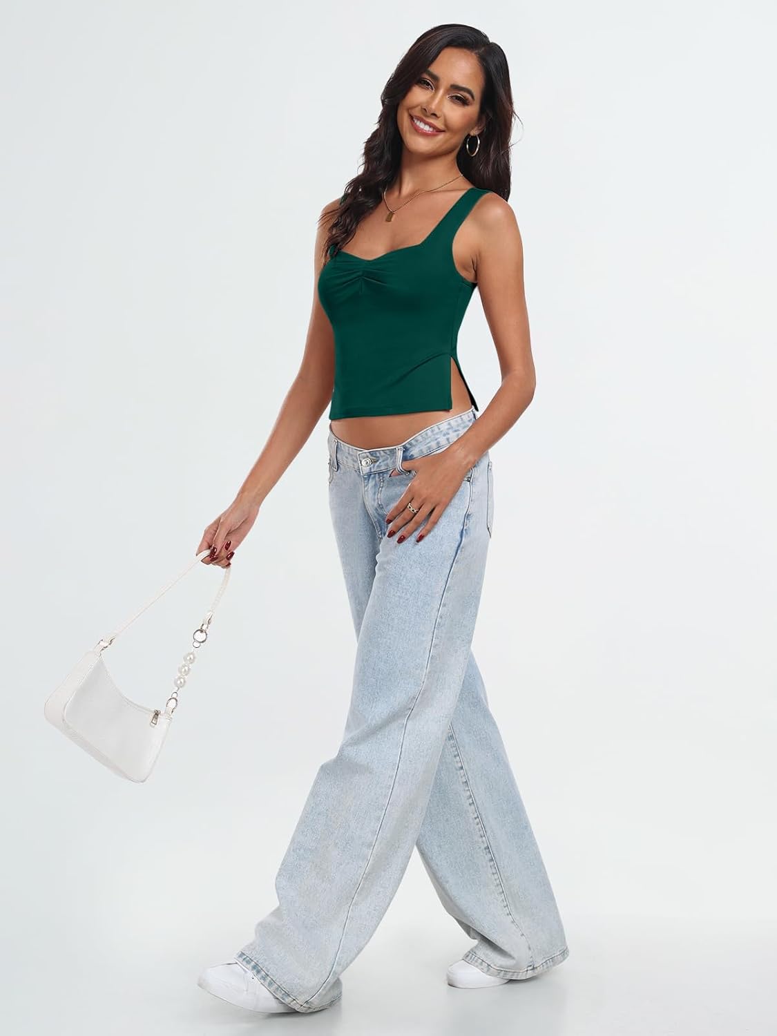 Trendy Queen Double Lined Tops for Women Summer Going Out Backless Crop Tank Tops Teen Girls Cute Shirts Preppy Clothes - Image 3