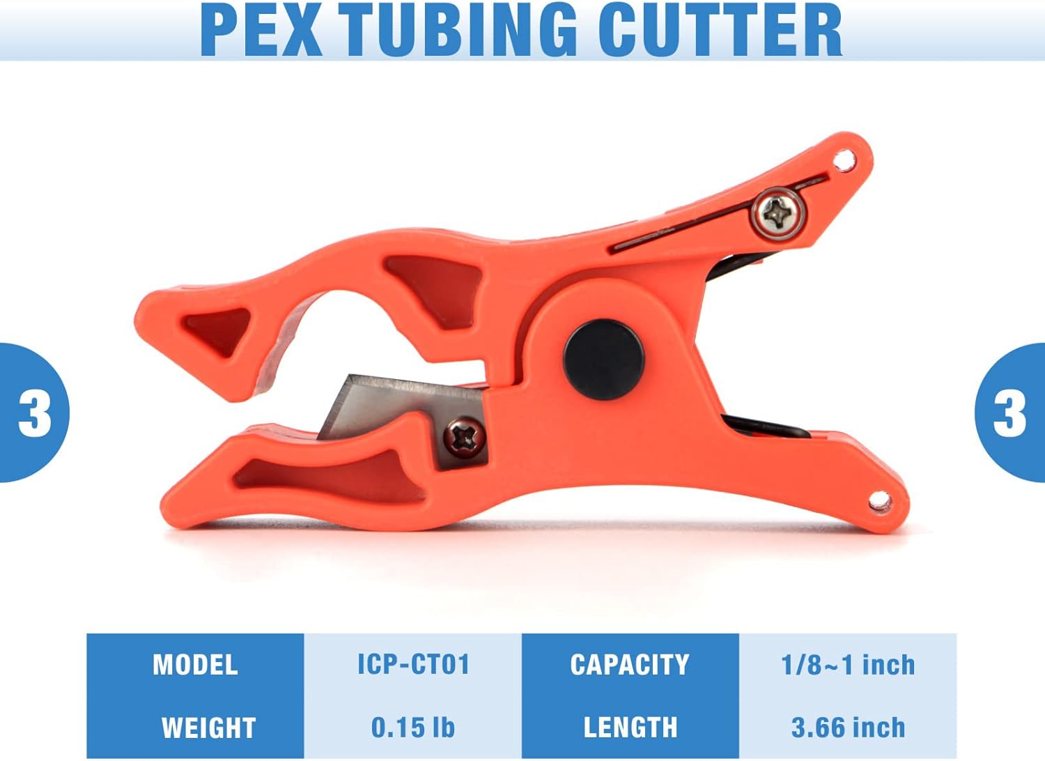 iCrimp PEX Expansion Tool Kit with 3/4 Inch Auto Rotation Expansion Heads & Tubing Cutter, Expander Tool for Uponor Wirsbo ProPEX, PowerPEX Fittings