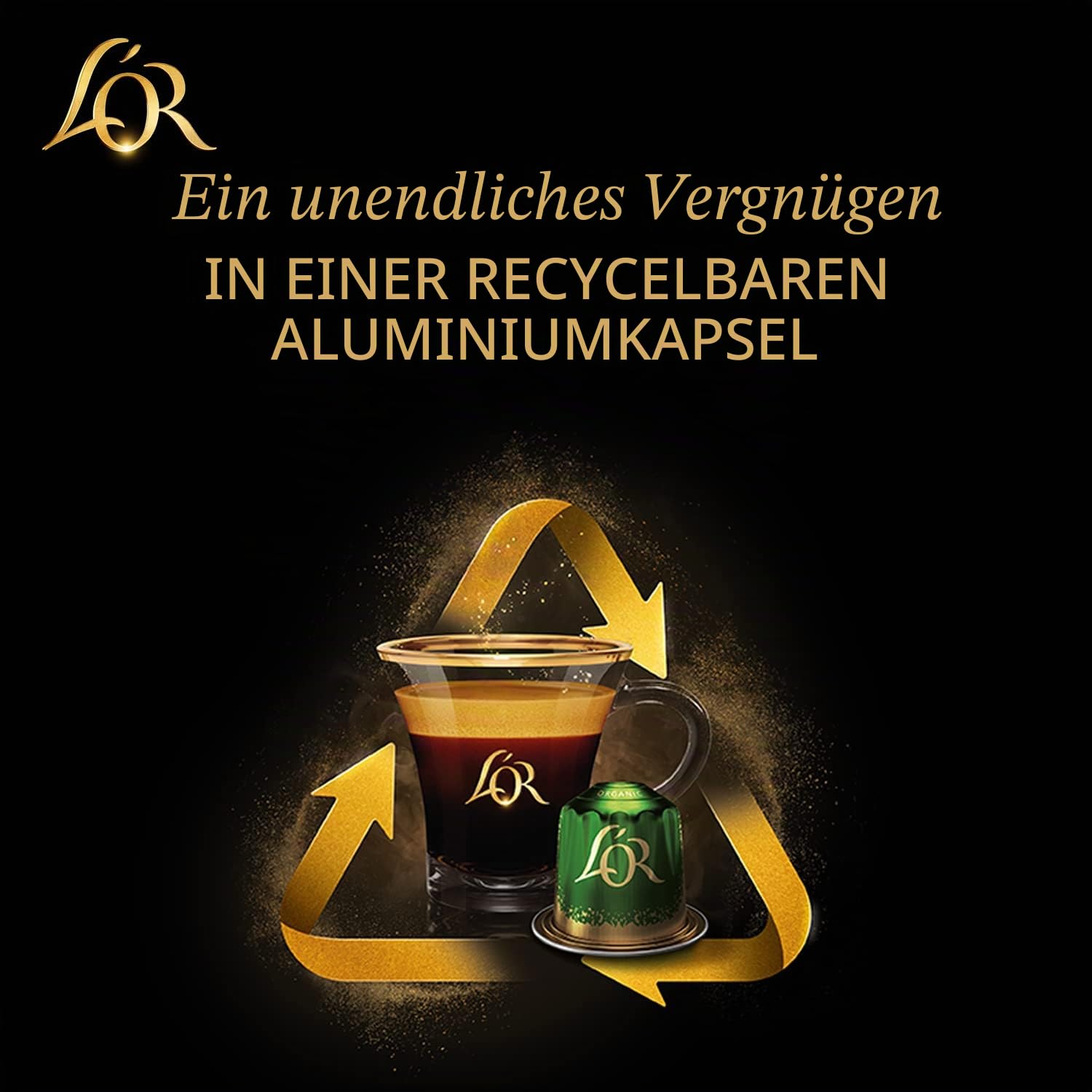 L'OR Espresso Ristretto Entkoffeinierter Espresso Entkoffeinierte Kaffeetassen, 10 x 10 Tassen