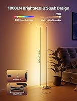 Vista 7 de Lepro OE1 AI Corner Floor Lamp, Smart RGBICW LED Corner Lamp with Music Sync, Alexa Enabled, Personalized AI Lighting Designer, Modern Standing Lamp