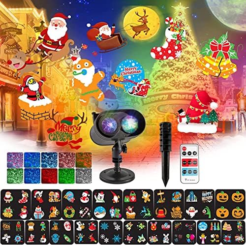 Thanksgiving Christmas Led Holiday Decorative Projector Lights Outdoor 72  Hd Effects (3D Ocean Wave & Patterns) For Lawn Garden House Party  Weatherproof Nativity Scene - - Amazon.com