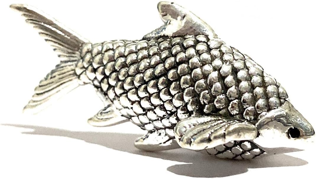 DHRUVS COLLECTION 999 Oxidized Pure Solid Silver Fish/Chandi Ki Machli for Astrological and Lal Kitab Remedy | Silver for Vastu, Pooja, Housewarming and Gift - Small