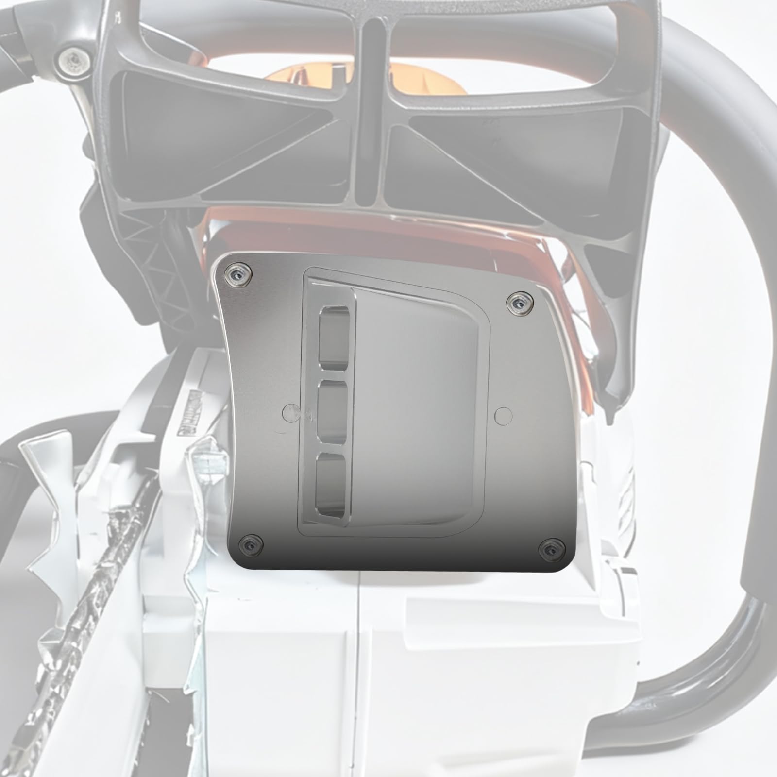 pour MS500i Performance Silencieux V2 – Boulon en alliage d'aluminium robuste – Mise à niveau Bolt-On pour tronçonneuse MS 500i – Plaque de base renforcée, vis allongées – Puissance accrue