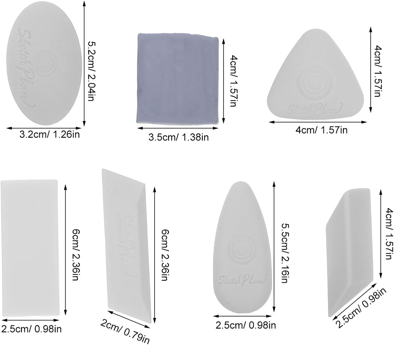 UPKOCH Artist Erasers for Drawing Sketching Soft Kneaded Rubber Eraser Set for Students and Art Enthusiasts Multi-Shape for Pencil and Sketch Supplies