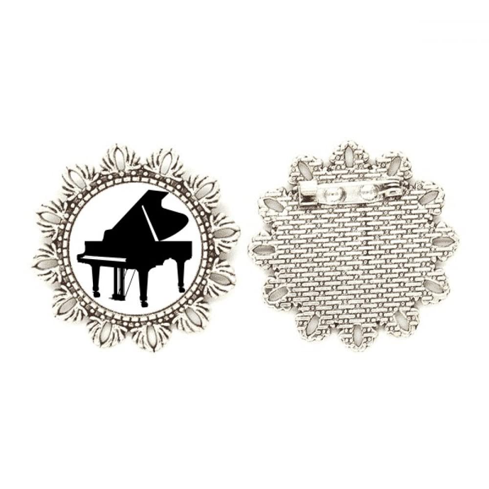 Broche de piano plata mediano que transforma ropa básica 4