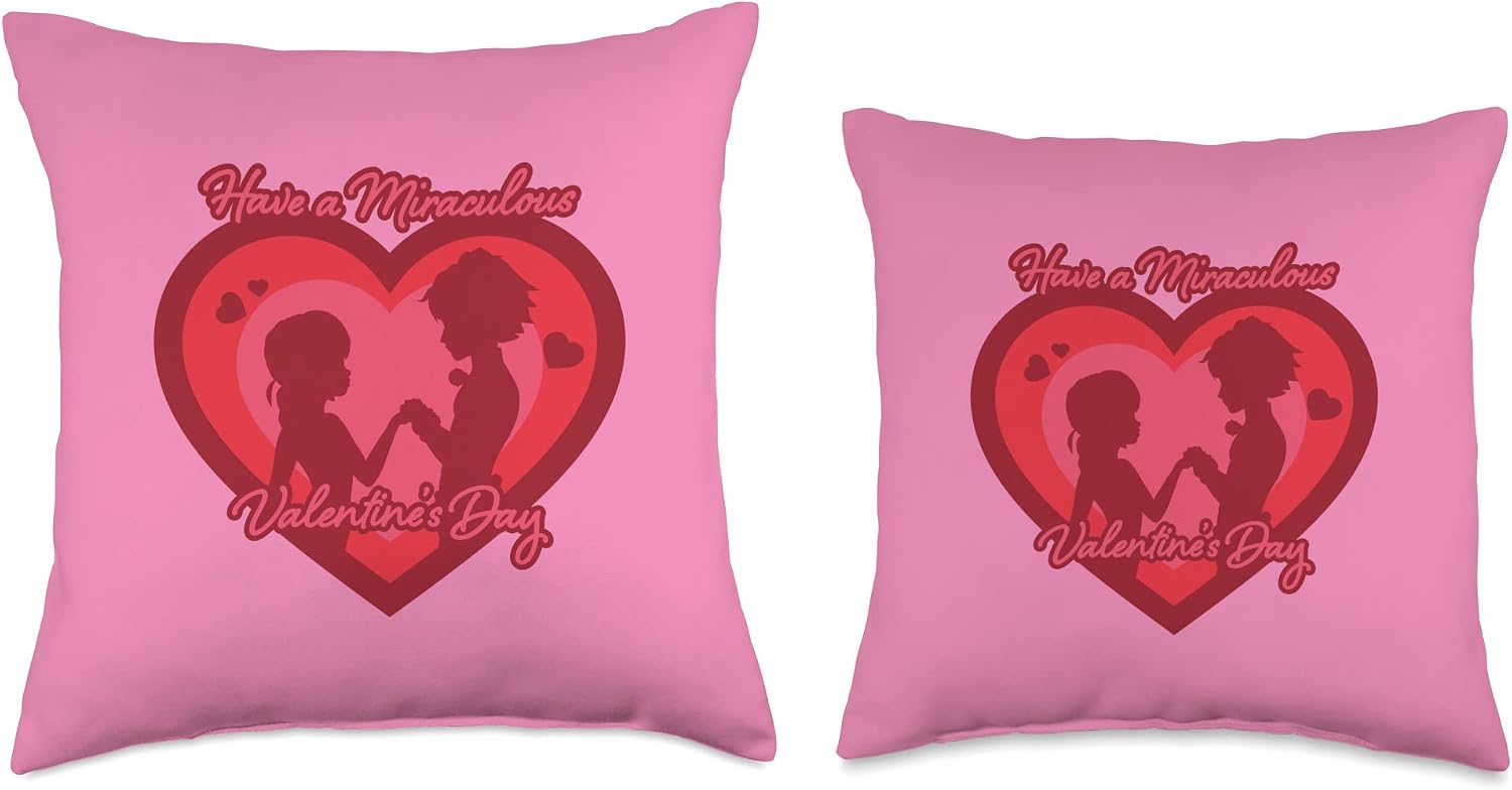 Miraculous Ladybug Have a Miraculous Valentine's Day Throw Pillow