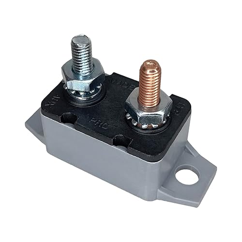 Miniatura 2 de Disyuntor de reinicio automático de 12 V - 24 V de 5 amperios con perno de cubierta para automóviles, marina, remolques (5A, 2 unidades)
