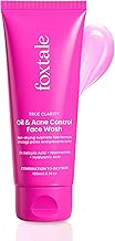 Foxtale Oil and Acne Control Face Wash | 2% Salicylic Acid + Niacinamide + Cica + Hyaluronic Acid | Fights Acne, Fades Marks, Controls Oil, Soothes Skin | Non-Drying Cleanser for Oily Skin