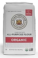 Vista 1 de King Arthur Harina multiusos 100% orgánica, sin blanquear, 2 libras (paquete de 1) - Proyecto verificado sin OMG, sin conservantes