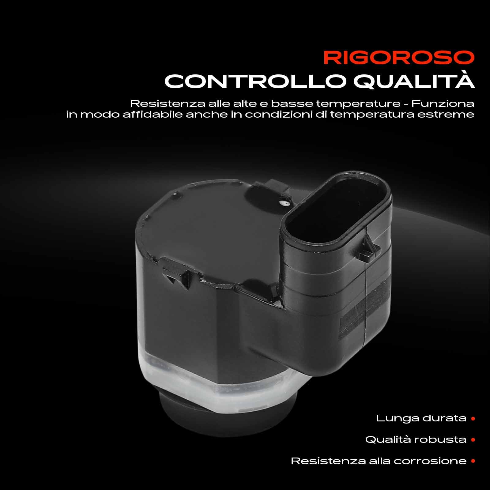 Frankberg 4 sensori di parcheggio a 3 Poli per assale anteriore e assale | Compatibile con: Serie 6 Cabrio E64, Serie 6 E63, X3 E83, X6 E71 E72, X5 E70, Serie 5 E60, Serie 5 Touring E61