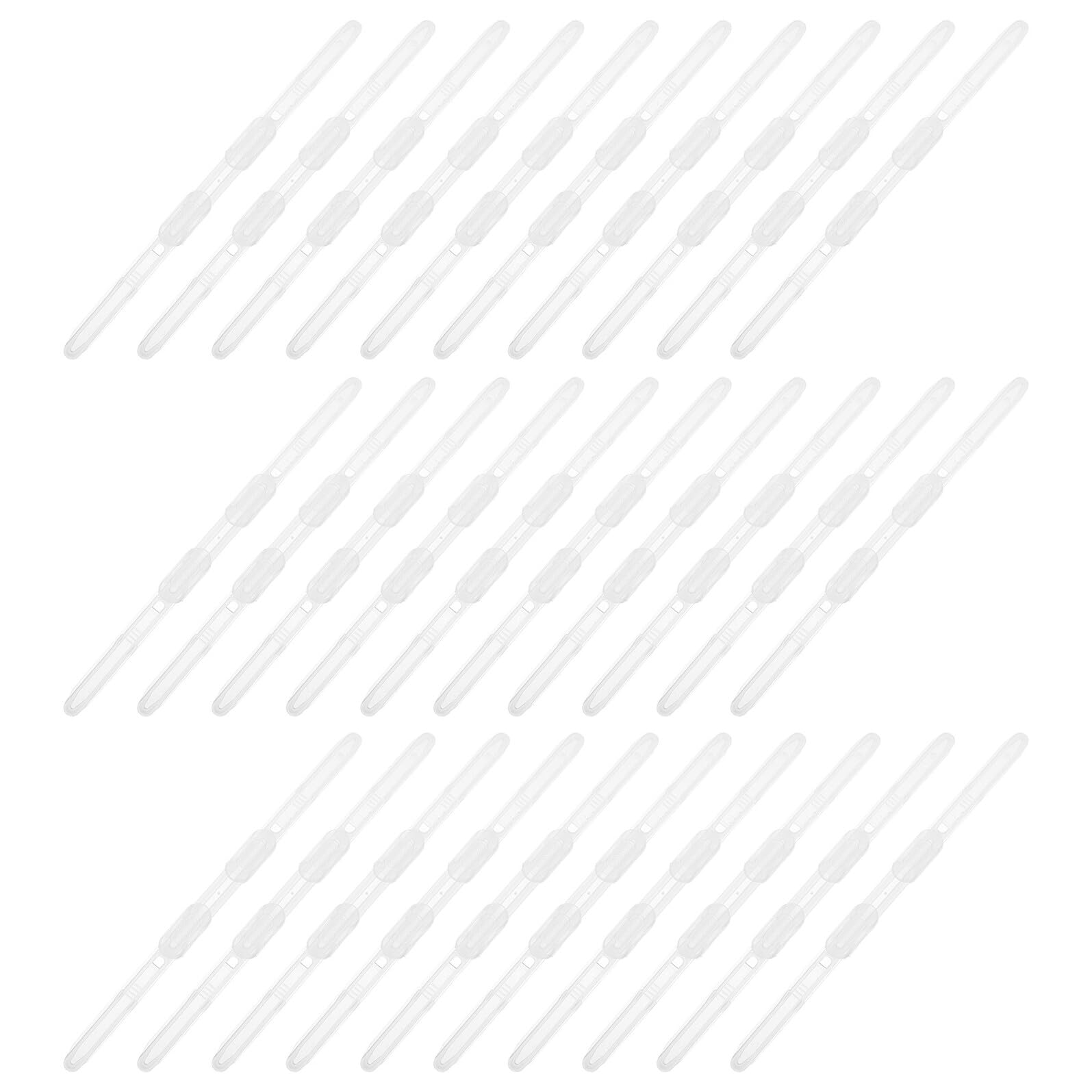 Healeved Lot de 100 Pinces à Reliure en Plastique Transparent Attaches à Deux Trous pour Documents Organiseur de Feuilles Mobiles Accessoires de Bureau pour Classement