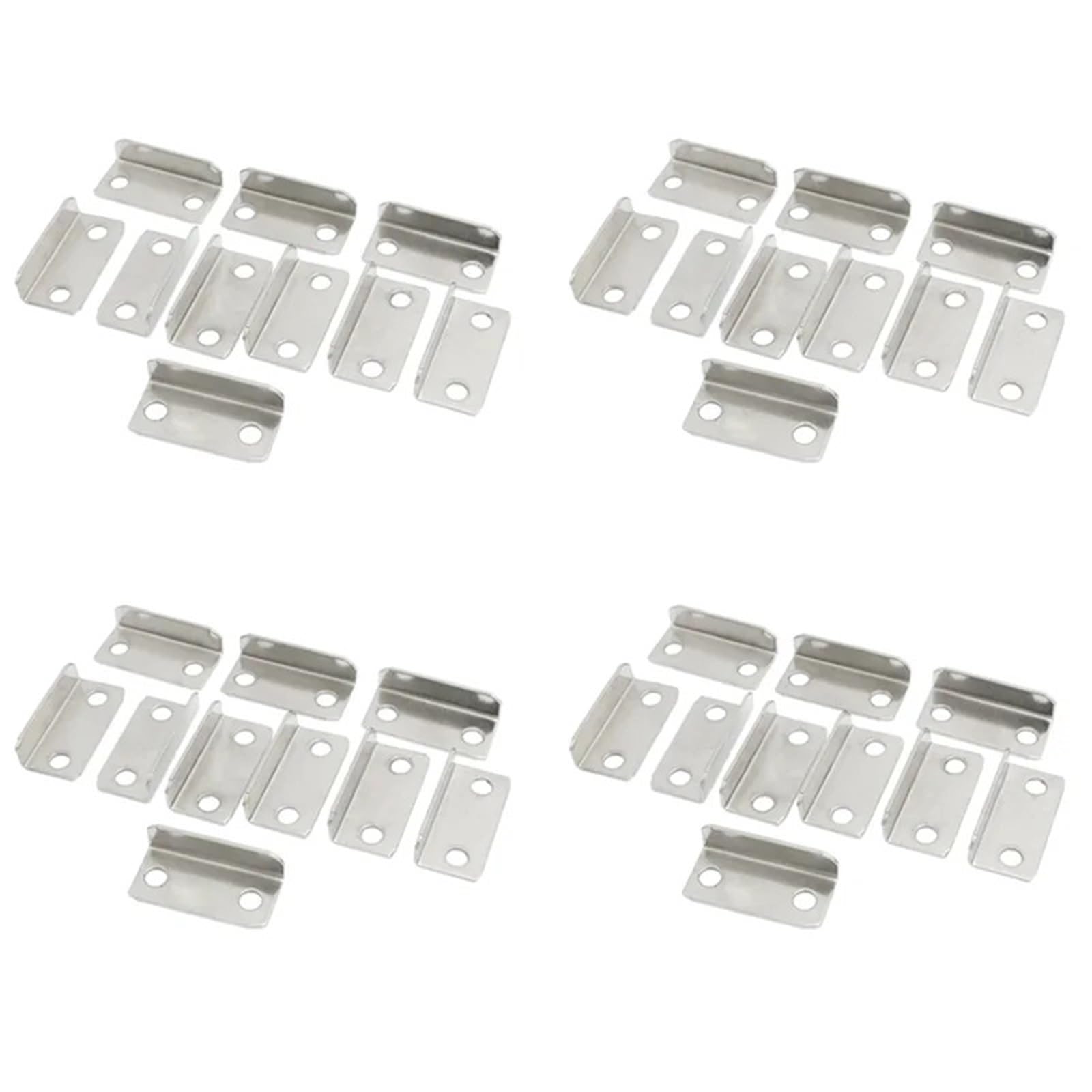 Corner Code 40 Pcs Home Office Silver Tone Metal Right Angle Drawer Lock Strike Plate