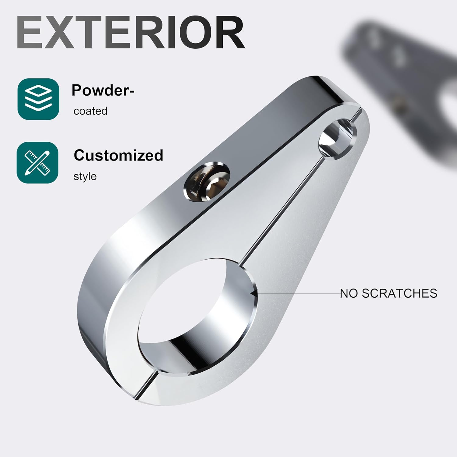 MoKitDora 1.25" Handlebar or Frame Mount Clutch Throttle Cable Clamp or Brake Line Clips for Harley 2 Pack, Chrome