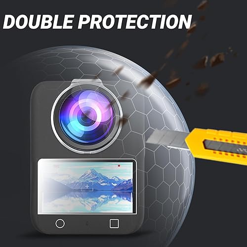 Miniatura 2 de Protector de lente compatible con DJI Osmo 360, protectores de lente transparentes para osmo 360 con protector de pantalla de lente para DJI Osmo
