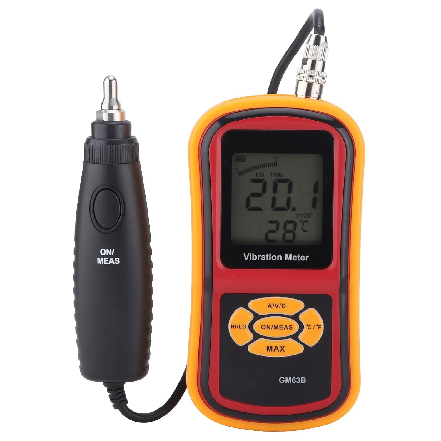 Digital Vibration Meter - Split Type Handheld Portable High Accuracy Vibrometer Sensors Measurer Industrial Data Logger Analyzer with LCD Display for Vibration Speed Acceleration Displacement-picture-24