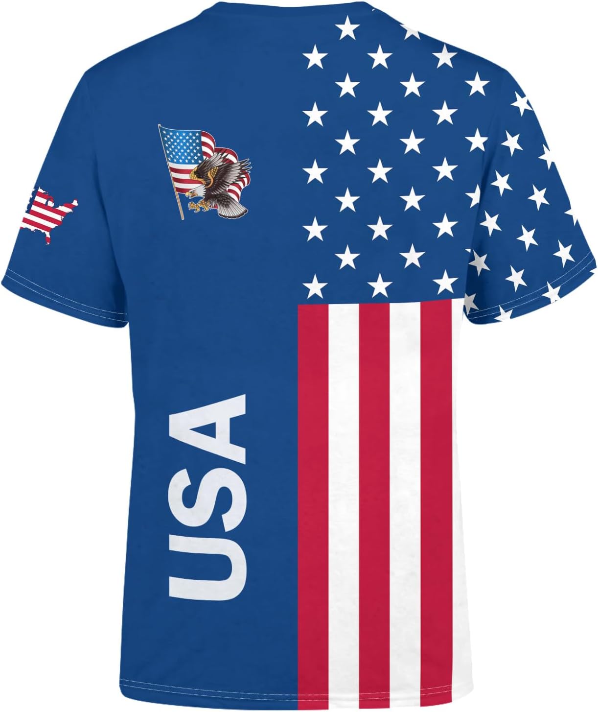 Men's American State T-Shirts 3D Printed Novelty Graphic Short Sleeve Shirts Casual Crew Neck Tees Unisex Fashion Tops - Image 4
