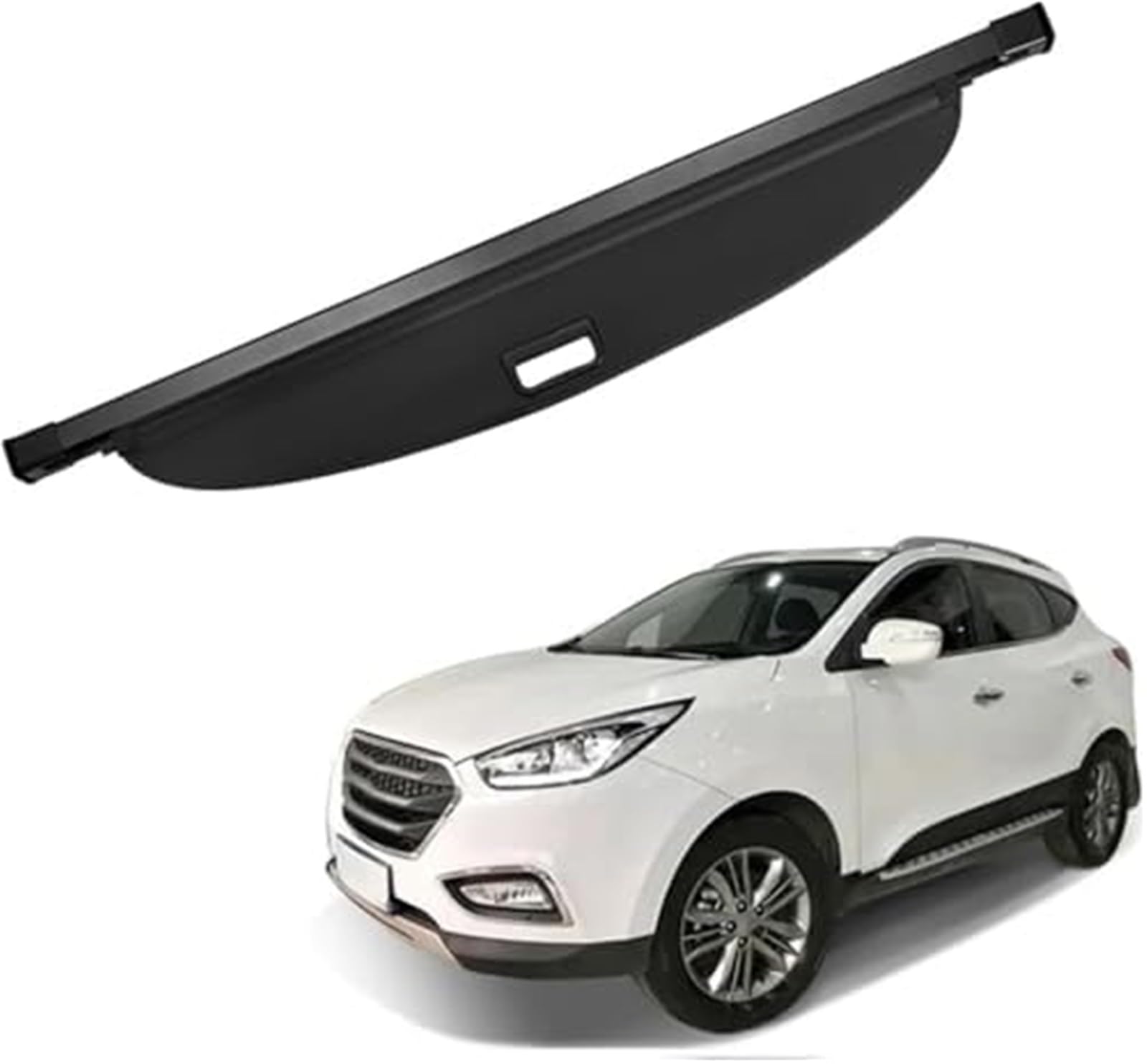 Fhjwqronte One Color Cargo Area Storage Rack Car Retractable Rear Trunk Parcel Shelf, For Hyundai Ix35 2010-2014 2015 2016 Luggage Shade Shield Cargo Security Cover Curtain