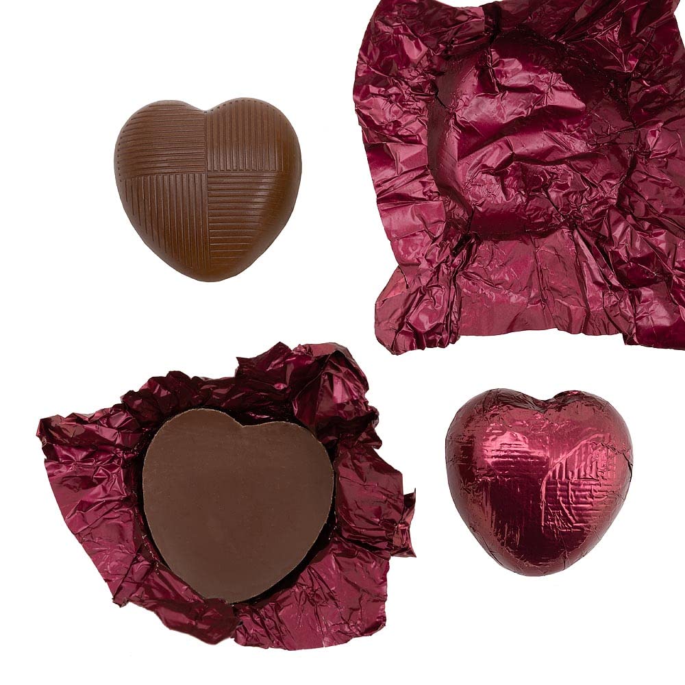 Italian Options Milk Chocolate Foiled Hearts, 30 Chocolates, Purple Foil — view 47