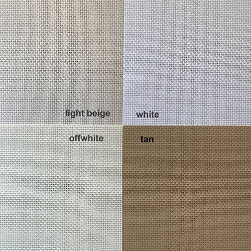 Image of Aida Cloth 14 Count Cross Stitch Fabric,19x28inch (14CT,Light Beige)
