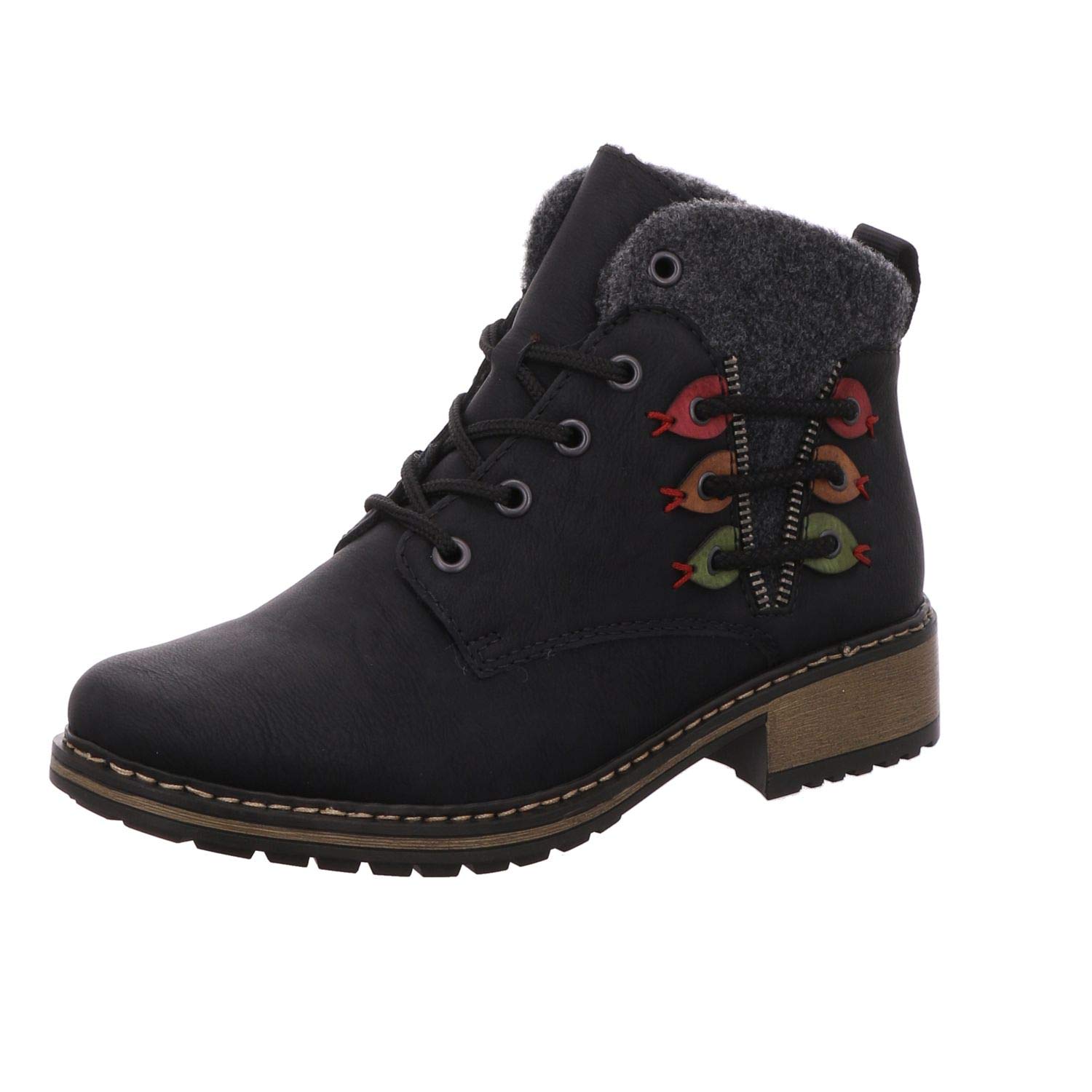 Rieker Womens-Stiefelette Schwarz (1), Gr. 37/Sz. 6 M US