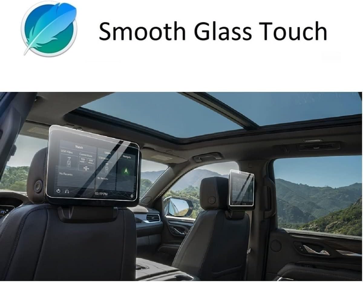 Tempered Glass Screen Protector for 2021-2026 GMC Yukon | Dual 12.6" Rear Seat Media Touchscreens | 2-Pack Set (Scratch & Impact Resistant)