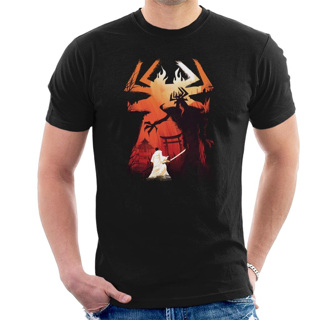 Cloud City 7 Men's Black Samurai Jack Katana Fight T-Shirt