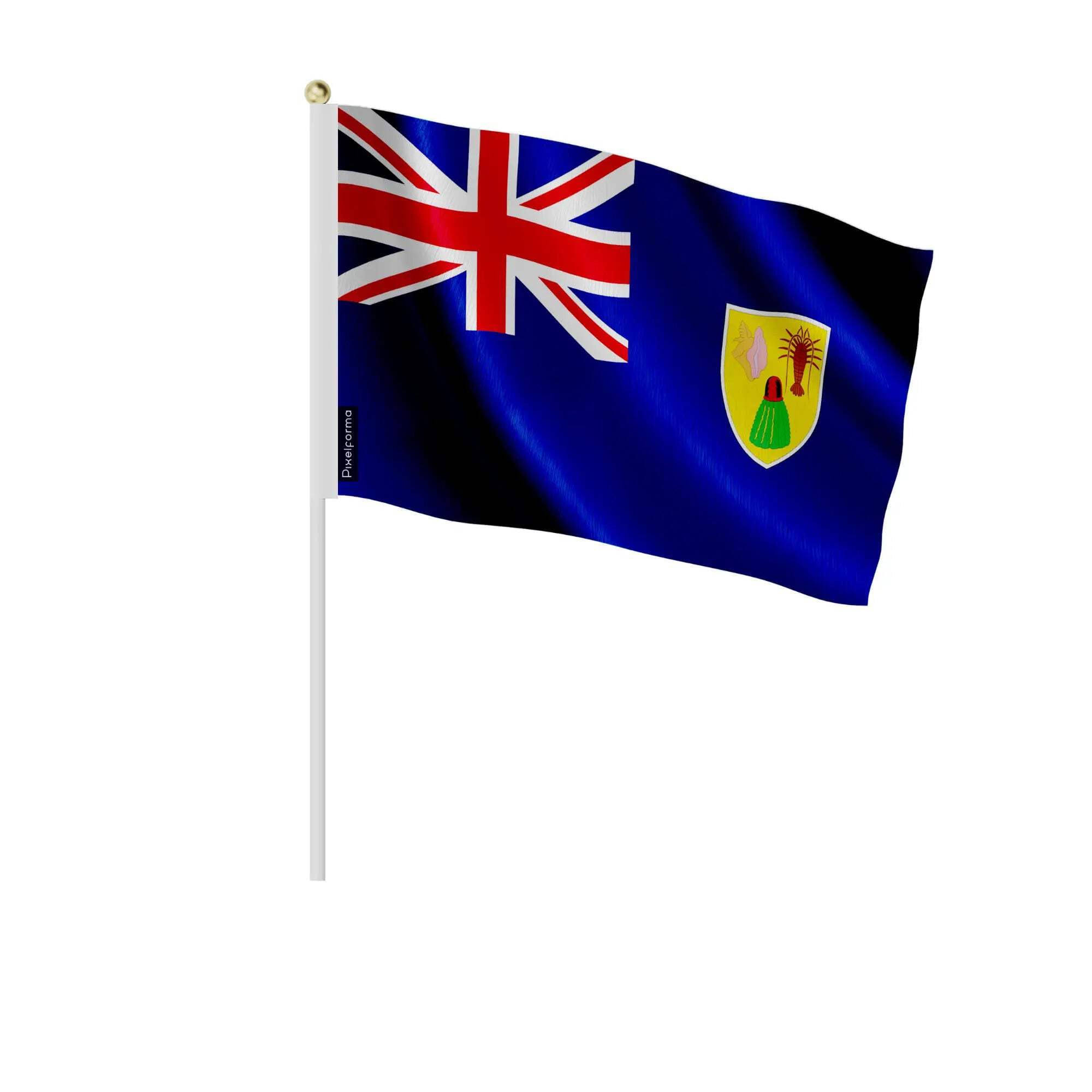 Drapeau Îles Turques-et-Caïques lot de 100 petits drapeaux 14x21cm