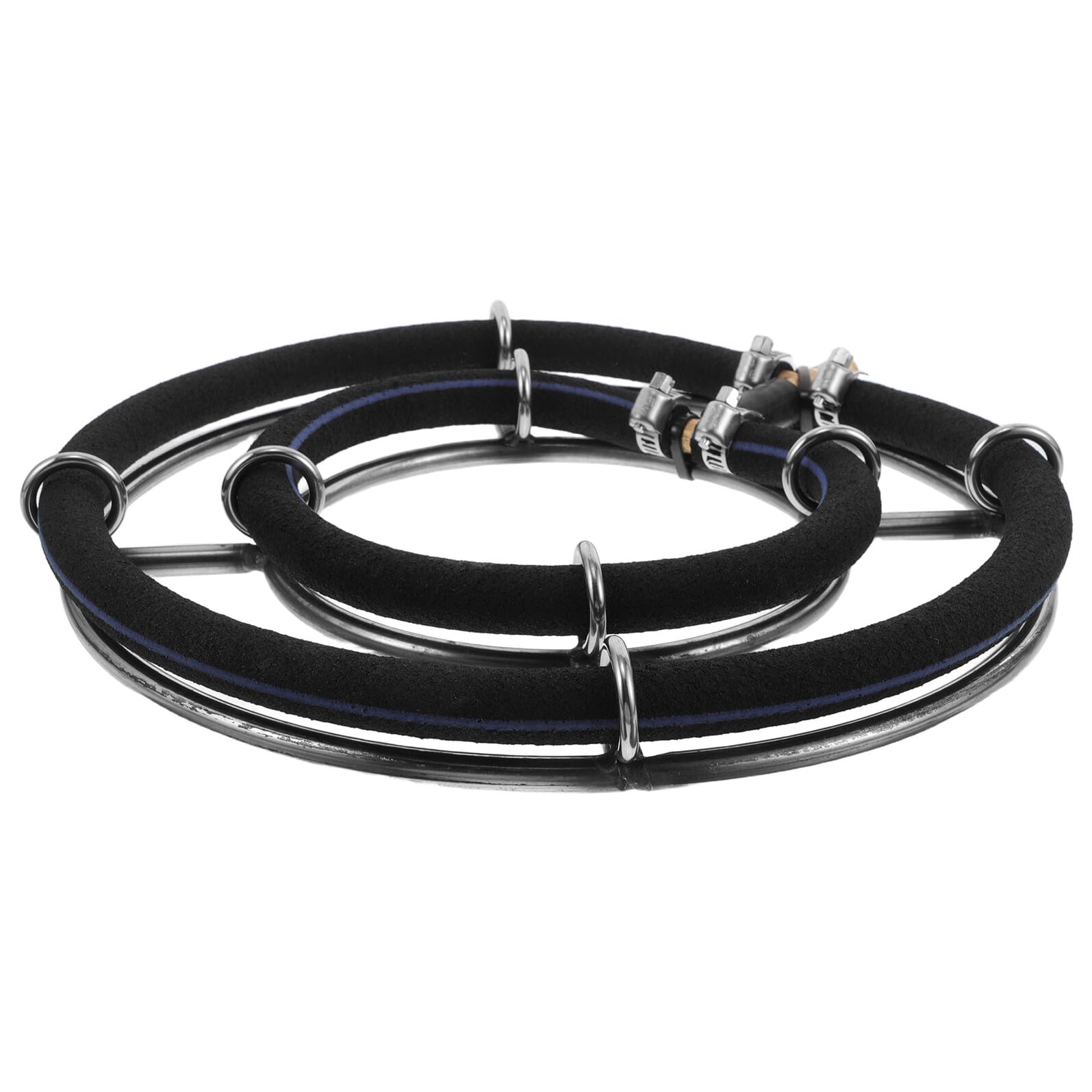 Difusor de Burbujas Redondo Doble Anillo 25 CM para Acuario y Estanque Piedra Difusora de Oxígeno de Acero Inoxidable Aireador Ultrasilencioso para Peces Bomba de Aire para