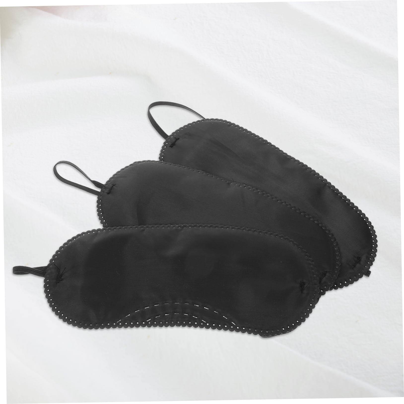 12 Pezzi Maschera per Gli Occhi da Gioco in Tessuto Morbido Regolabile per Party E Riunioni Familiari Design Unico per Atmosfera di Gioco Nero 18.5X7.5Cm
