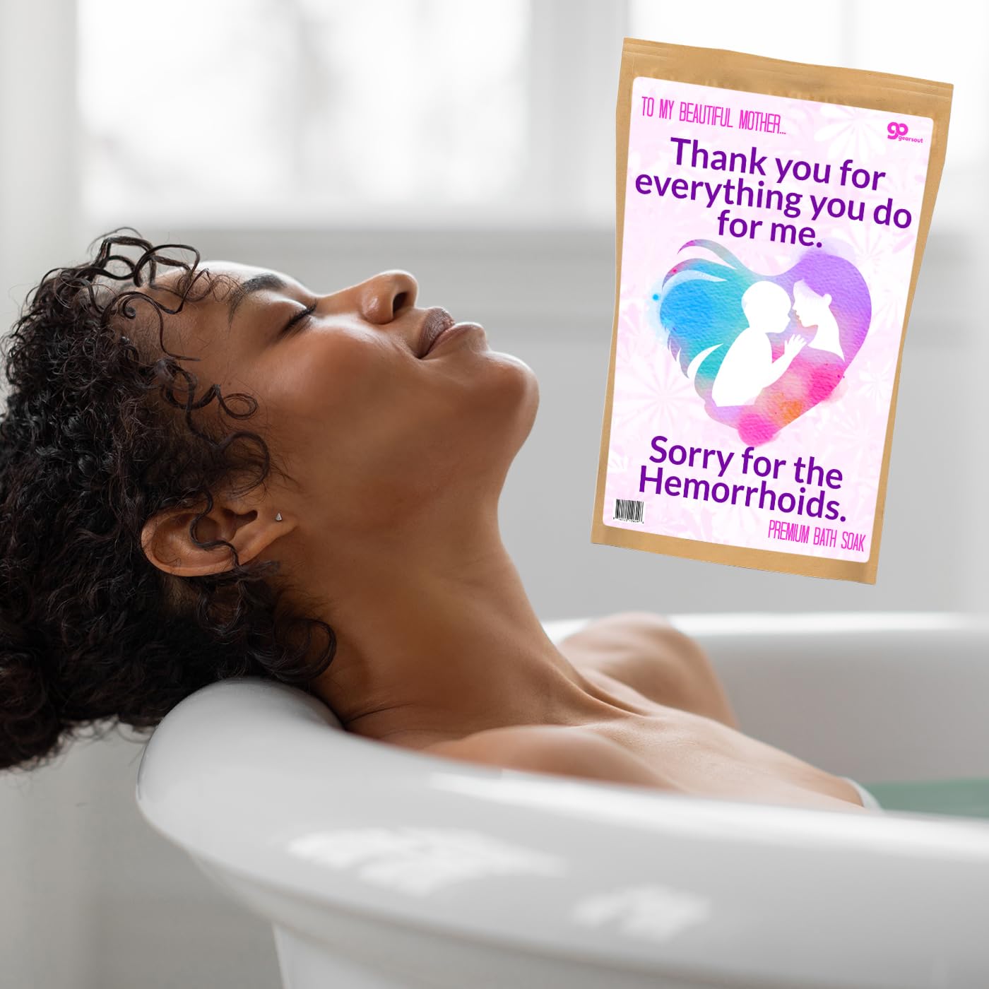 Sorry for The Hemorrhoids Bath Soak Rose Scented Salts Moms Gag Gifts for Women Mother’s Day Stocking Stuffers Parent Humor Joke Gifts