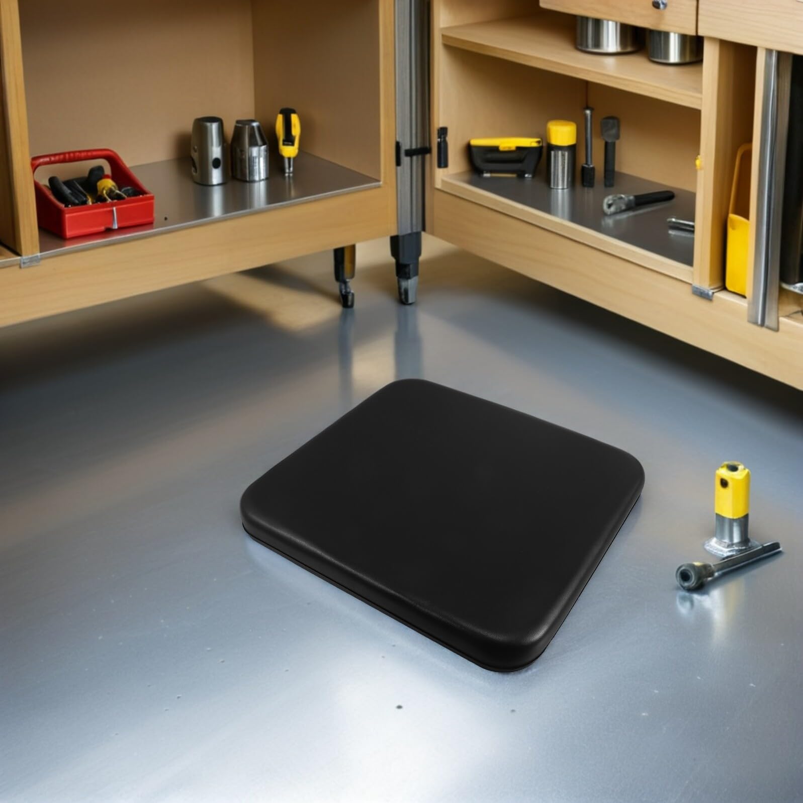 Healvian Cuscino Sedile per Deambulatore in Pu Nero, Supporto Ammortizzante e Rimovibile, per Assistenza Domiciliare Agli Anziani con Sedile Comfort