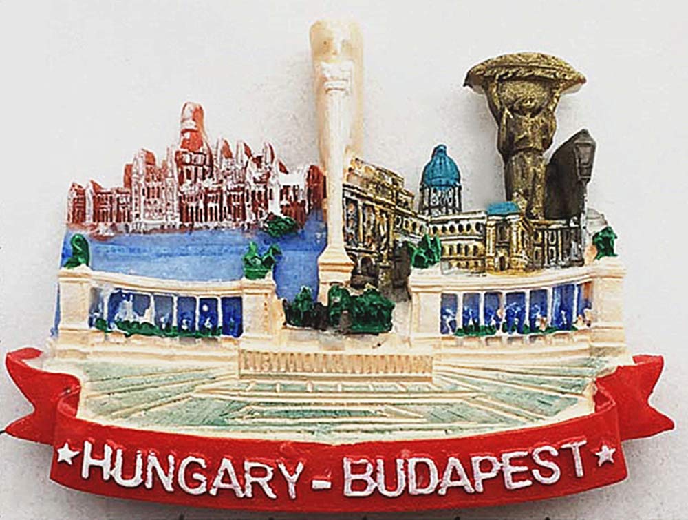 Magnete Frigorifero 3D Budapest Ungheria In Legno - Souvenir Turistico Fatto A Mano, Regalo Originale, Decorazione Casa Cucina, 7.5x4cm