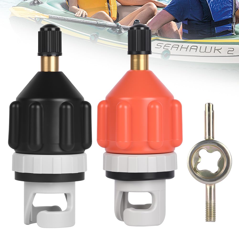 OFFCUP Inflatable Sup Pump Adaptor, 2PCS Air Valve Converter, Universal Multifunction Air Valve Attachment for Inflatable Boat Kayak Paddle Board Inflatable Bed Dinghy