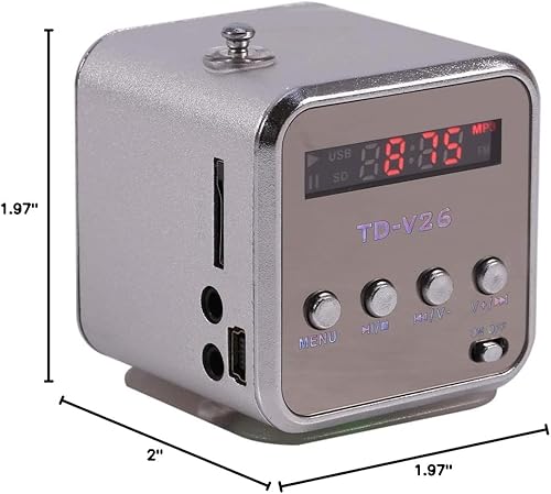 Miniatura 8 de Fosa Radio FM portátil y altavoz Bluetooth 5.0 2 en 1, mini altavoz portátil digital de música MP3/4 player/TF USB disco radio para